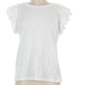 NWOT industry Ruffle Sleeve Pima Cotton Muscle T-shirt Large